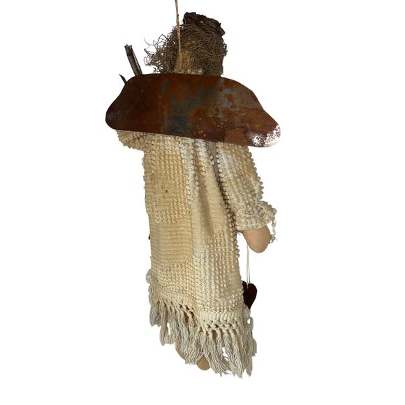 Handcrafted Primitive Angel Doll with Twigs Wings Rustic Home Decor - Picture 7 of 8